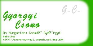 gyorgyi csomo business card